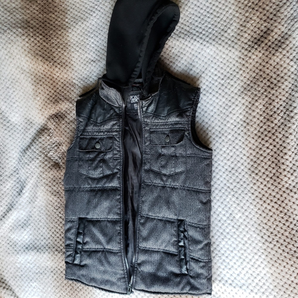 Mens hooded winter vest